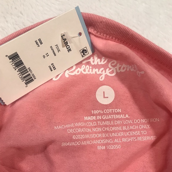 NEW ROLLING STONES KISS LIPS PINK SHIRT LOGO BAND - Picture 9 of 16